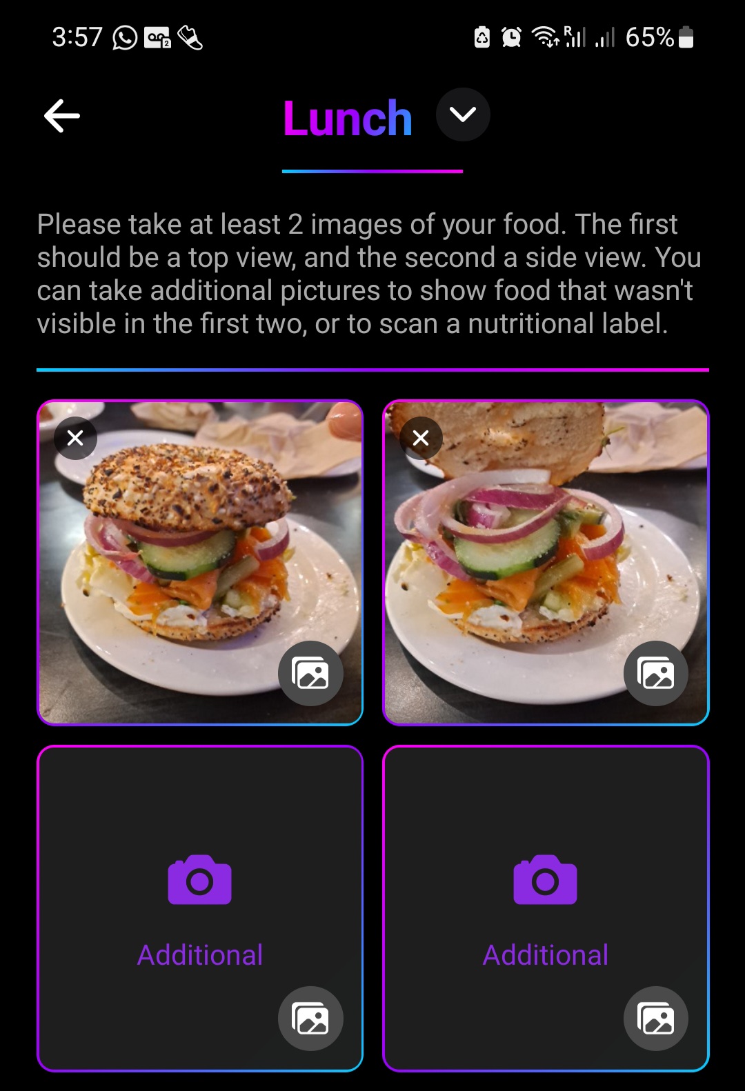 Meal Upload Demo